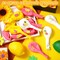 Yellow Pink and White Lemon Citrus Latex Balloons(White, Pink, Yellow)